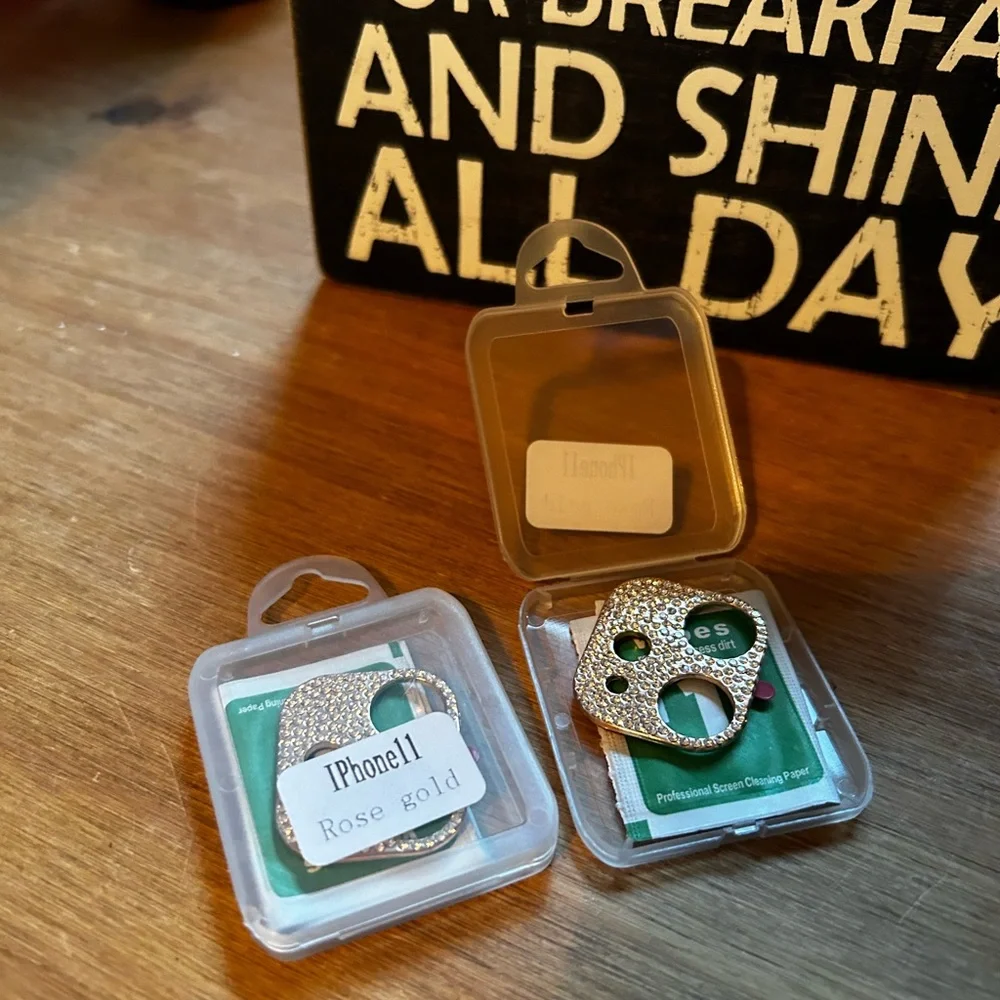 iPhone Camera Lens Protectors - Pkg of 2. Rose gold.